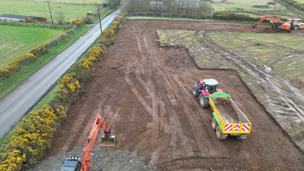 Heavy plant machinery on site